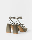 Mim shoes Sandalia de tacón NORI GRIS SATIN