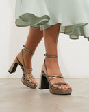 Mim shoes Sandalia de tacón NORI METALIZADO