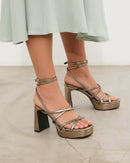 Mim shoes Sandalia de tacón NORI METALIZADO