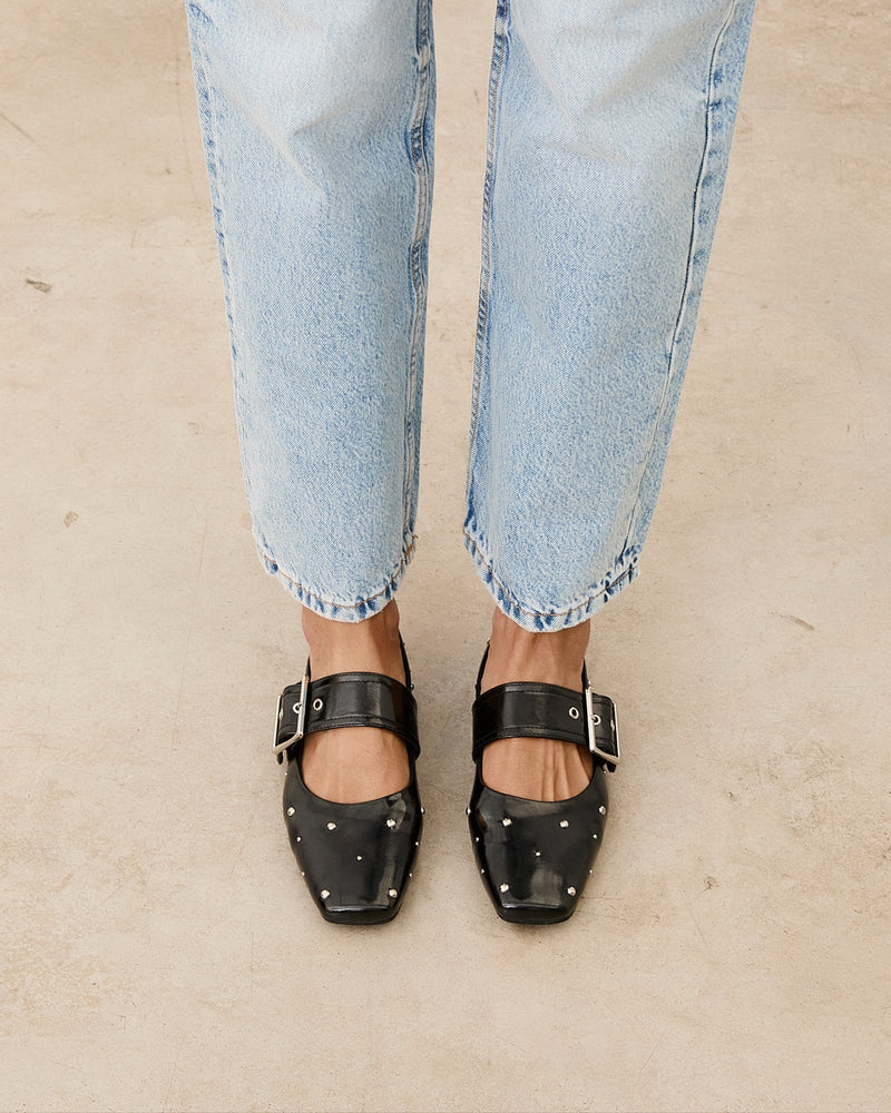 Mim shoes Zapato plano DOVI NEGRO TACHAS