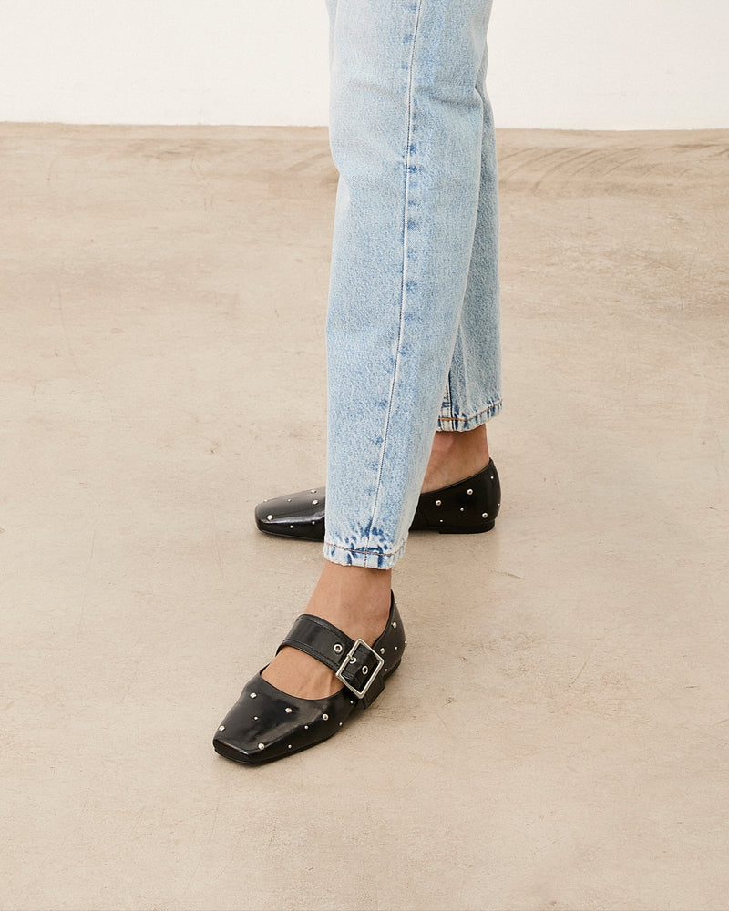 Mim shoes Zapato plano DOVI NEGRO TACHAS