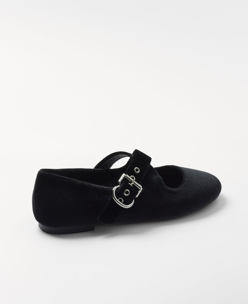 Mim zapatos Zapato plano FLO NEGRO VELVET