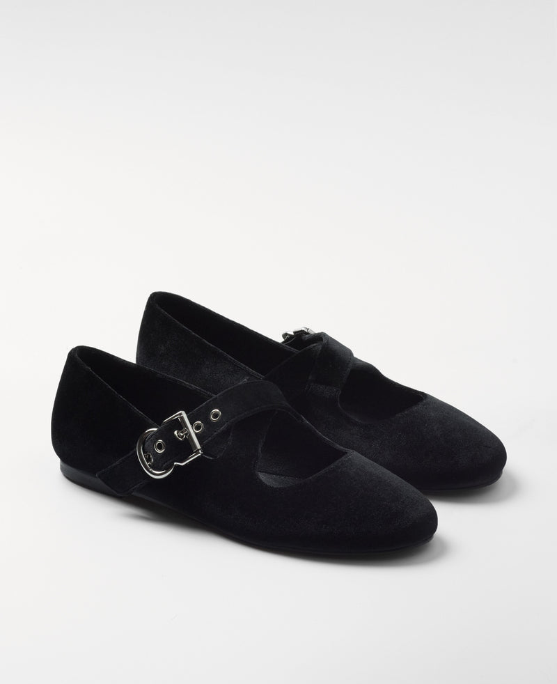 Mim zapatos Zapato plano FLO NEGRO VELVET