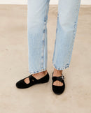 Mim zapatos Zapato plano FLO NEGRO VELVET