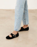 Mim zapatos Zapato plano FLO NEGRO VELVET