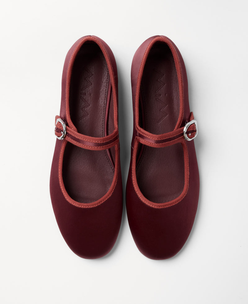 Mim shoes Zapato plano LIBE BURDEOS SATIN