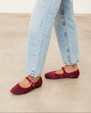 Mim shoes Zapato plano LIBE BURDEOS SATIN