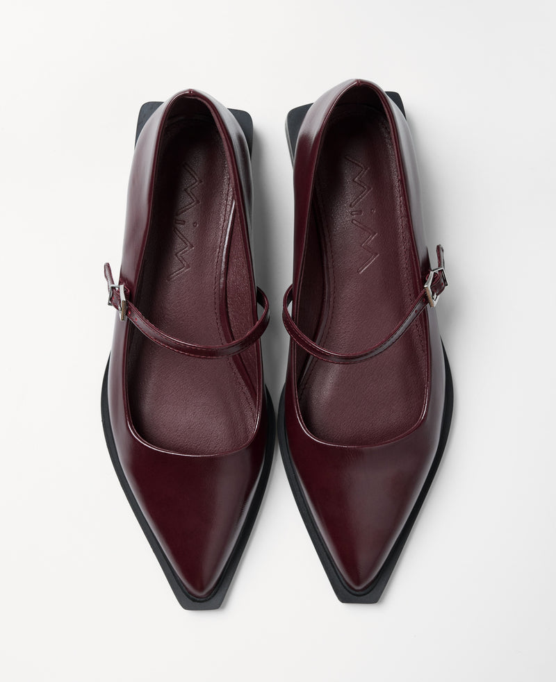 Mim shoes Zapato plano MAYFAIR BURDEOS