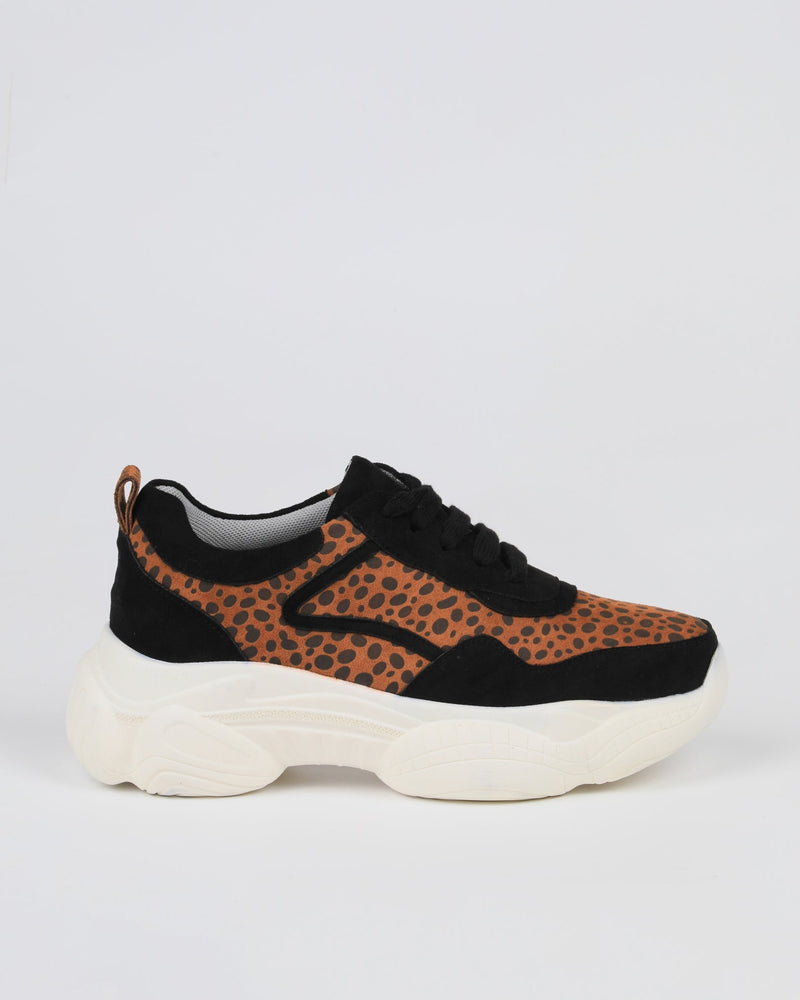MIM Zapatilla MS39 W Black Leopard