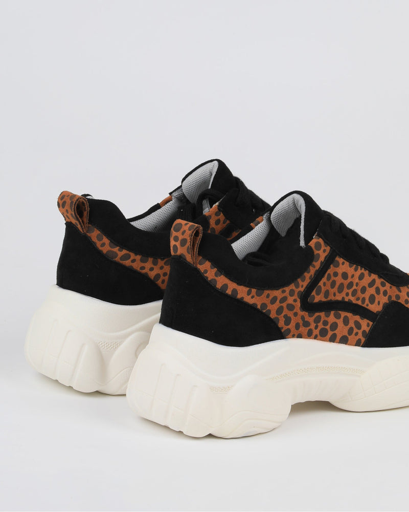 MIM Zapatilla MS39 W Black Leopard
