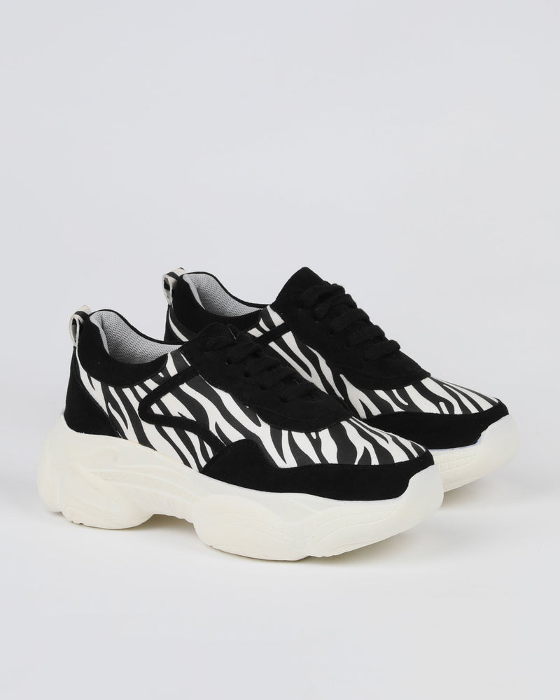 MIM Zapatilla MS39 W Negro Cebra