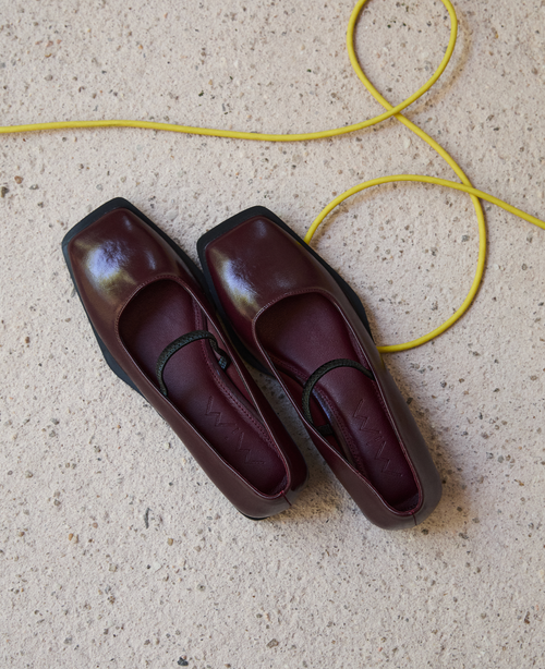 MIM Zapato plano MARE BURDEOS