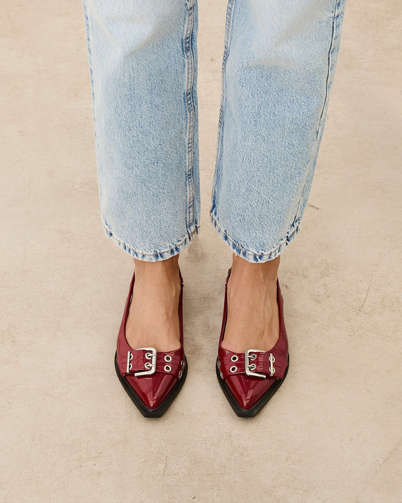 MIM Zapato plano MATT ROJO