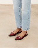 MIM Zapato plano MATT ROJO