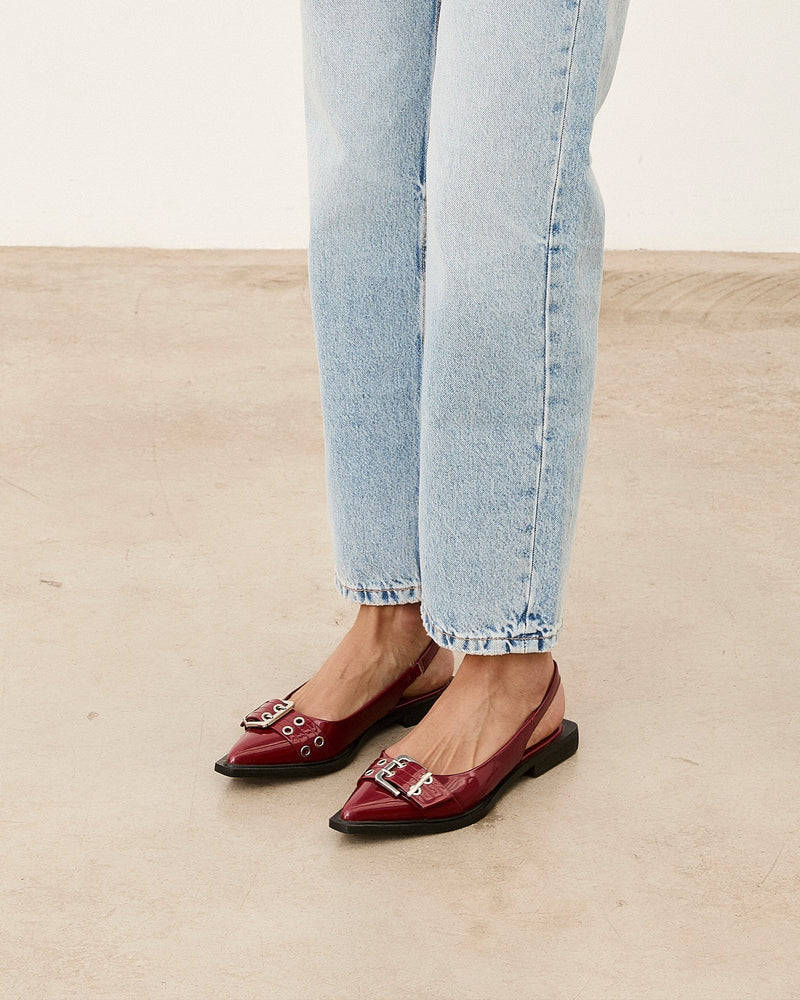 MIM Zapato plano MATT ROJO