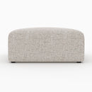 Canapé modulable Hestia en tissu beige 3 places avec pouf