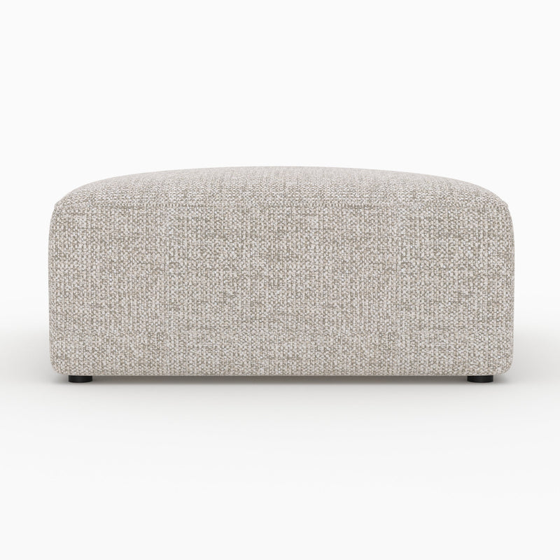 Canapé modulable Hestia en tissu beige 3 places avec pouf