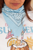 MINAKO Bleu - Foulard Charms