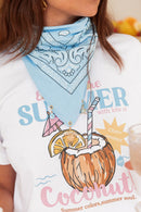 MINAKO Bleu - Foulard Charms