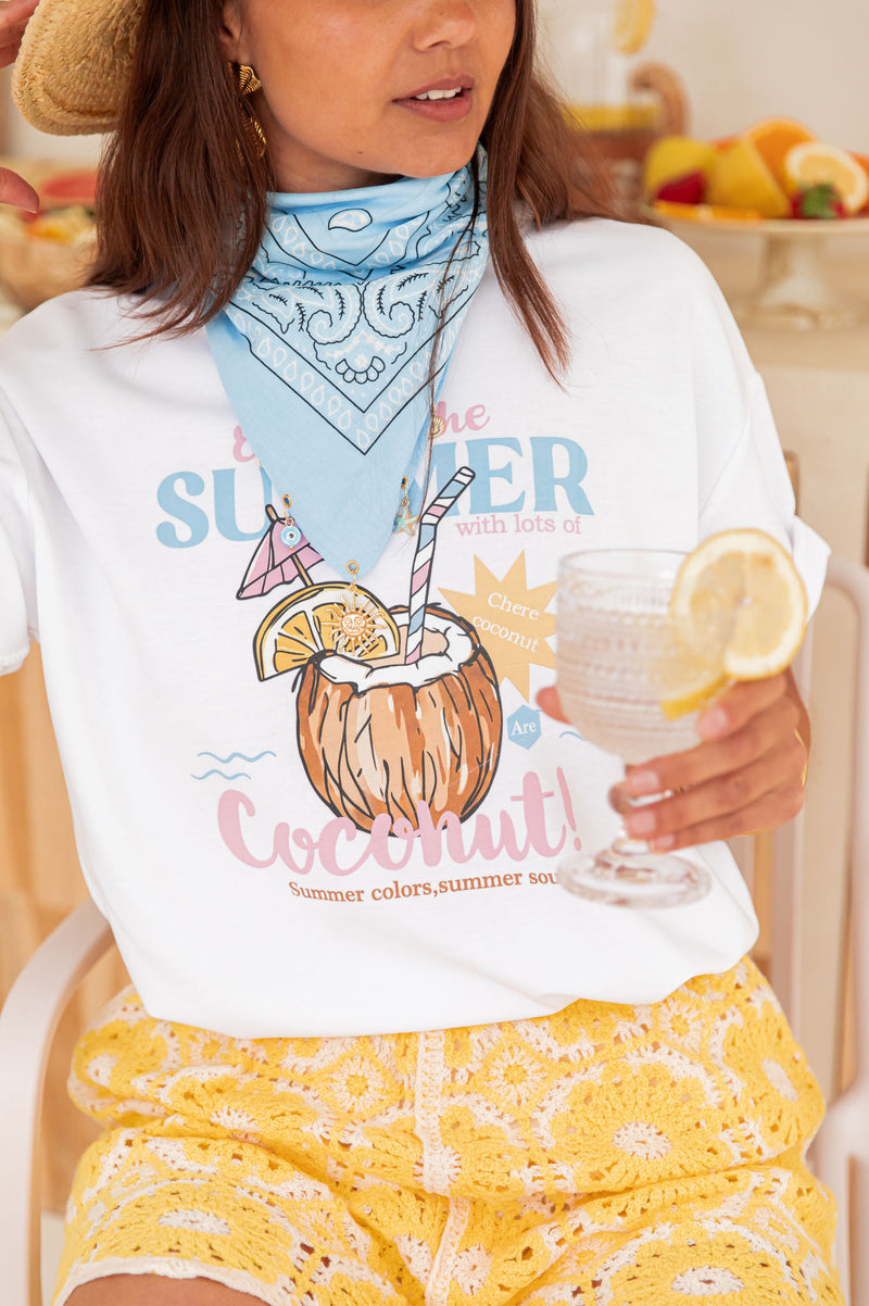 MINAKO Bleu - Foulard Charms