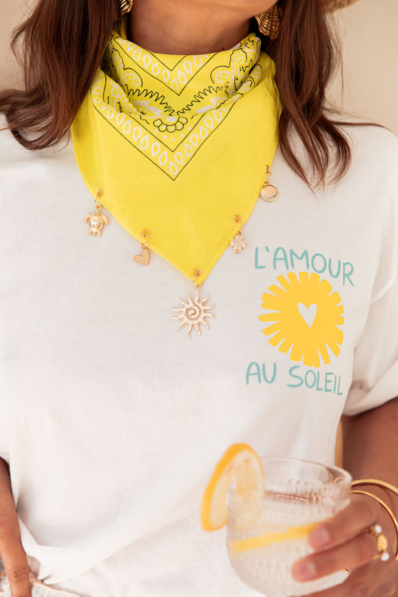 MINAKO Jaune - Foulard Charms