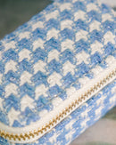 Marie Mini Houndstooth Travel Jewelry Box