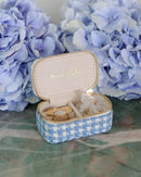 Marie Mini Houndstooth Travel Jewelry Box