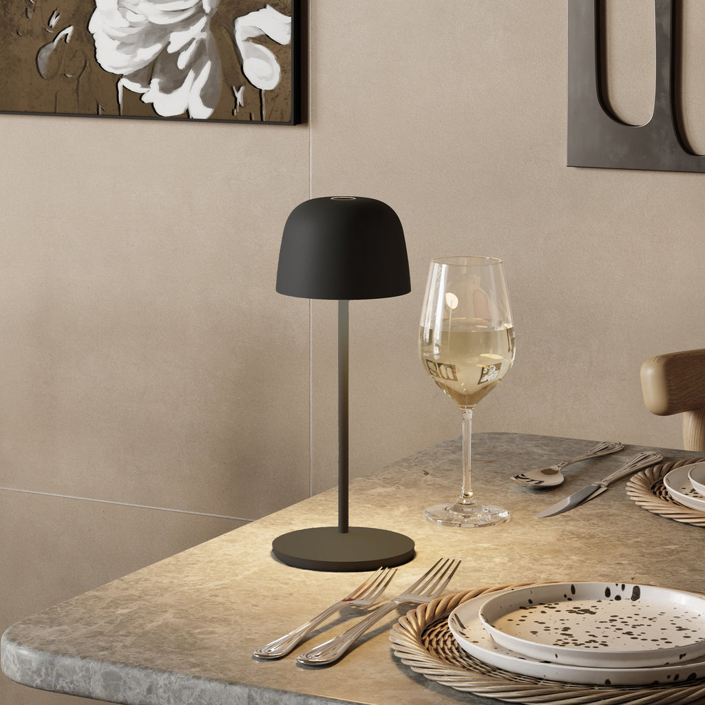 Sophia - Lampe De Table Sans Fil - Acier - Gris Anthracite