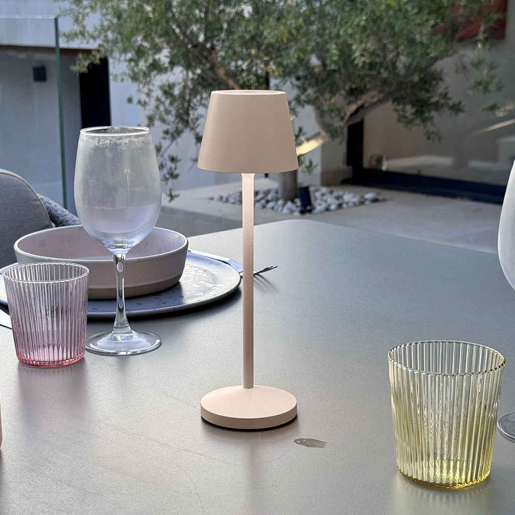 Emily - Lámpara de Mesa Inalámbrica - Acero - Beige