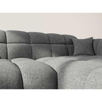 Mini Ray - Canapé D'Angle - 4 Places - Tissu Texturé - Gris Anthracite