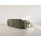 Mini Ray - Canapé D'Angle - 4 Places - Tissu Texturé - Vert Kaki