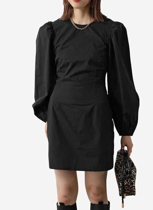 Ganni - Mini Robe Ouverte Dans Le Dos - Noir - Femme
