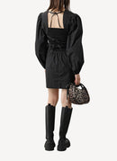 Ganni - Mini Robe Ouverte Dans Le Dos - Noir - Femme