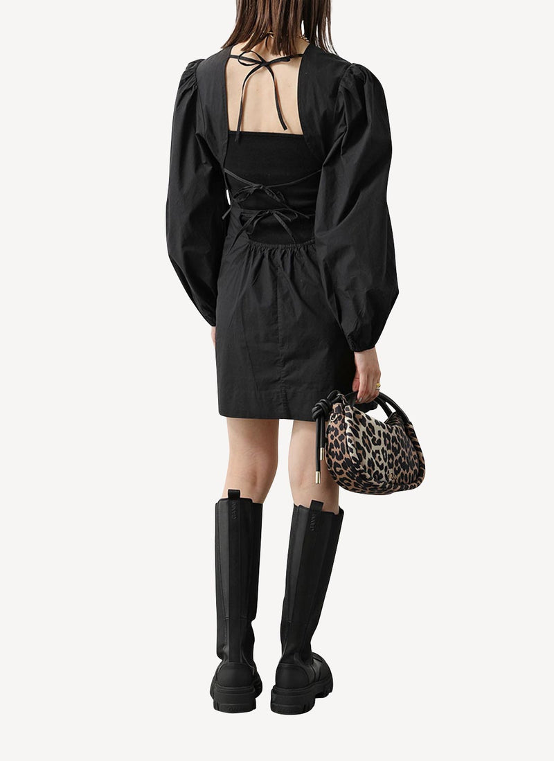 Ganni - Mini Robe Ouverte Dans Le Dos - Noir - Femme
