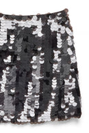 Jupe Courte À Sequins Marron