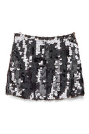 Jupe Courte À Sequins Marron