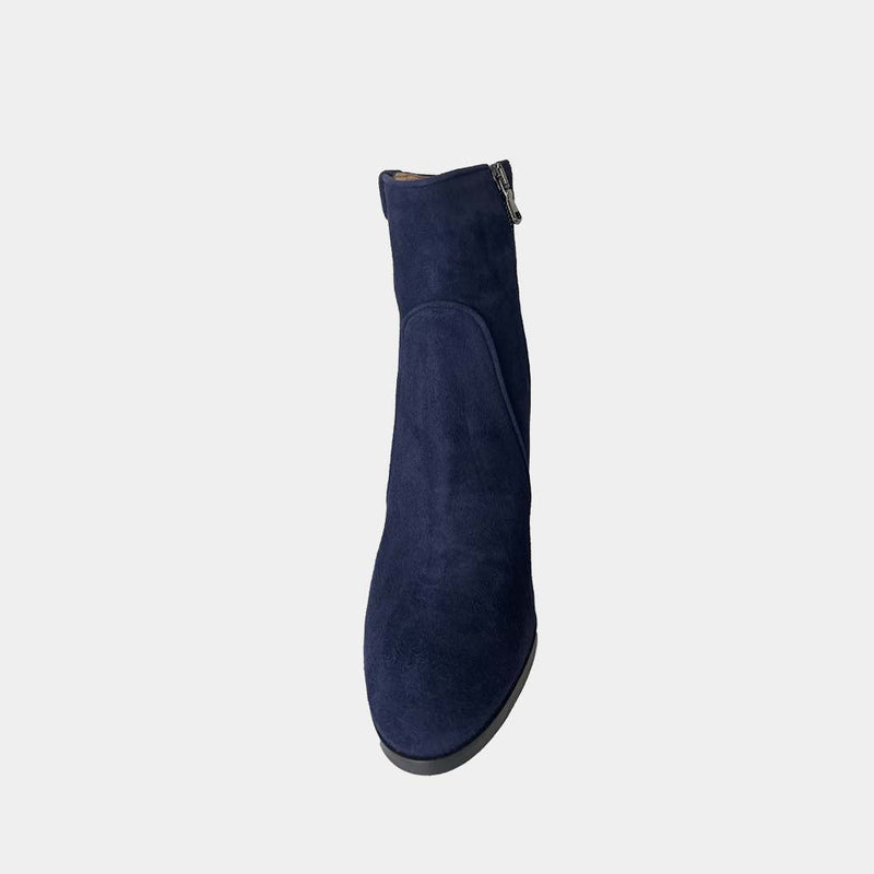 Bottines Ann Tuil Miniature - Velours Bleu Marine