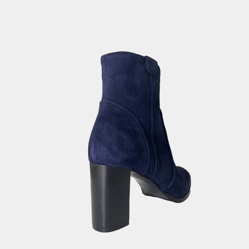 Bottines Ann Tuil Miniature - Velours Bleu Marine