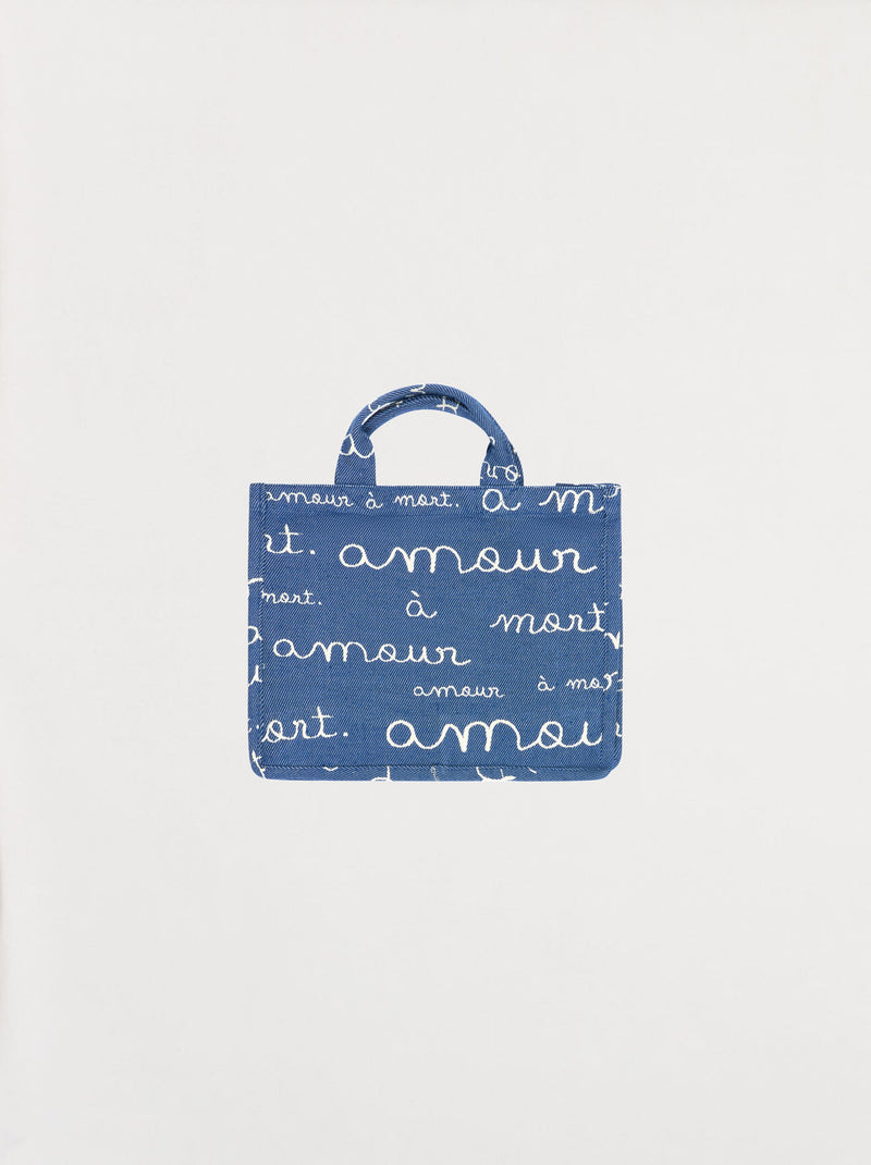 Mini cabas AMOUR jacquard denim