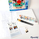 Mini Peinture Par Numéros 20X20Cm Avec Cadre Plage Malibu