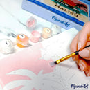 Mini Peinture Par Numéros 20X20Cm Avec Cadre Baleine À Bosse