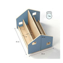 Bibliothèque Enfant Double-Face Sur Roulettes – Bleu Clair