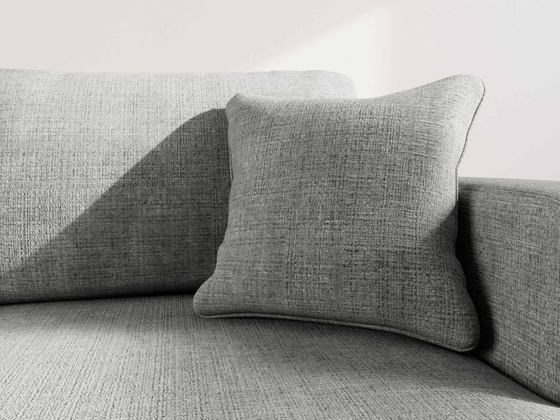 Miro - Convertible Corner Sofa With Box - 4 Seater - Textured Velvet - Gray