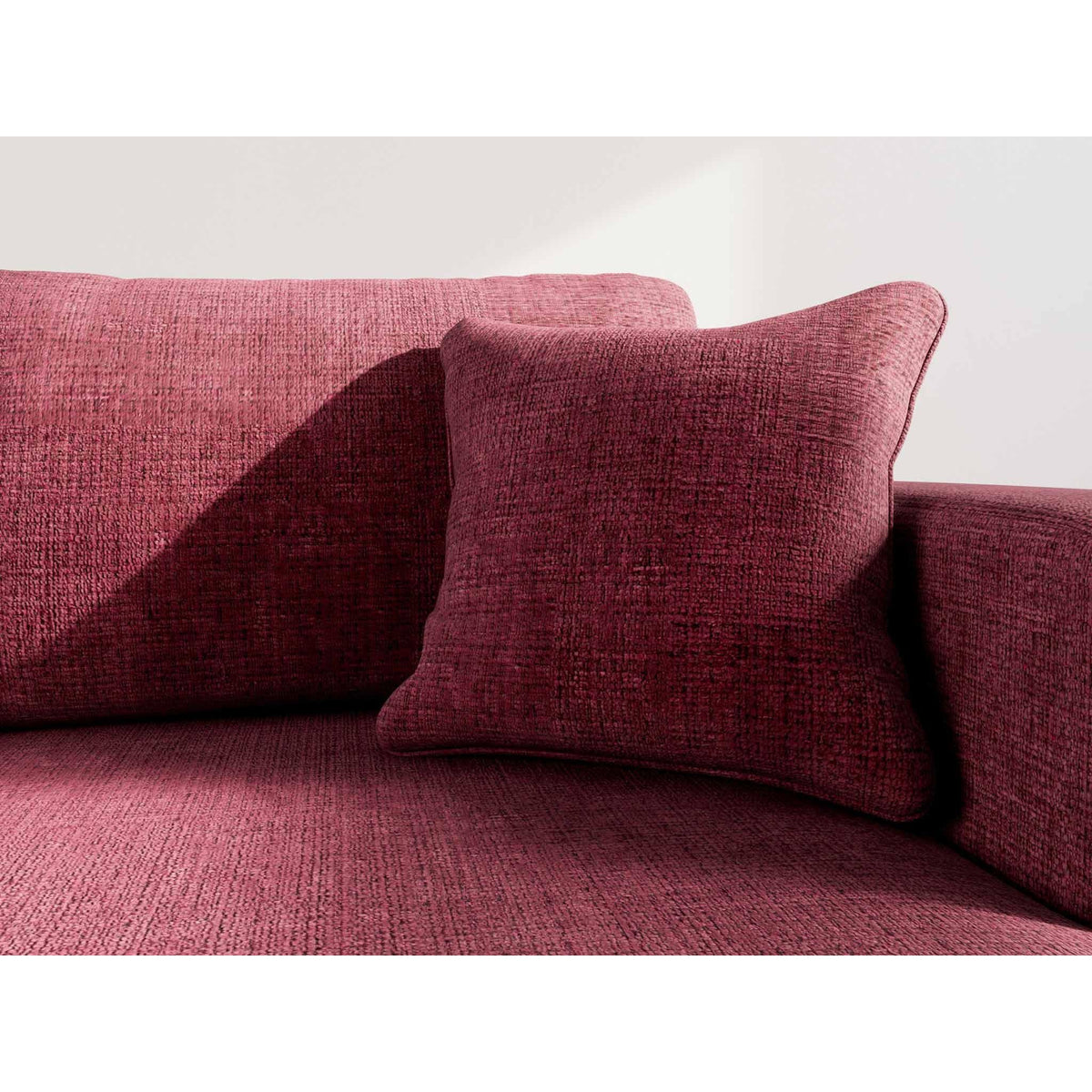 Miro - Canapé D'Angle Convertible Avec Coffre - 4 Places - Velours Texturé - Prune