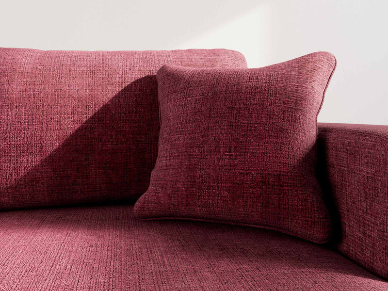 Miro - Convertible Corner Sofa With Box - 4 Seater - Textured Velvet - Plum