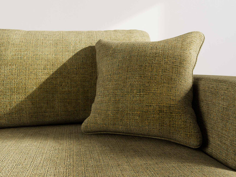 Miro - Convertible Corner Sofa with Chest - 4 Seater - Textured Velvet - Olive Green