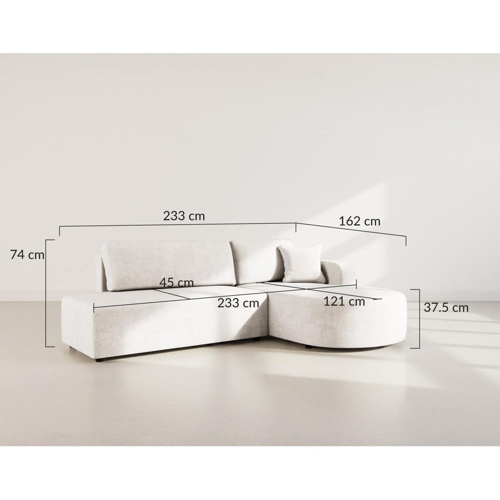Miro - Canapé D'Angle Convertible Avec Coffre - 4 Places - Velours Texturé - Prune