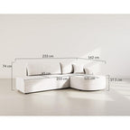 Miro - Canapé D'Angle Convertible Avec Coffre - 4 Places - Velours Texturé - Prune