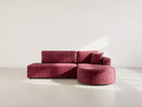 Miro - Convertible Corner Sofa With Box - 4 Seater - Textured Velvet - Plum