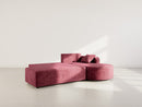 Miro - Convertible Corner Sofa With Box - 4 Seater - Textured Velvet - Plum